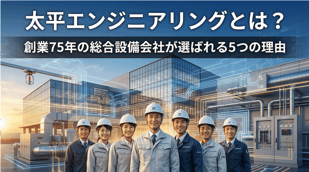 太平エンジニアリングとは？創業75年の総合設備会社が選ばれる5つの理由