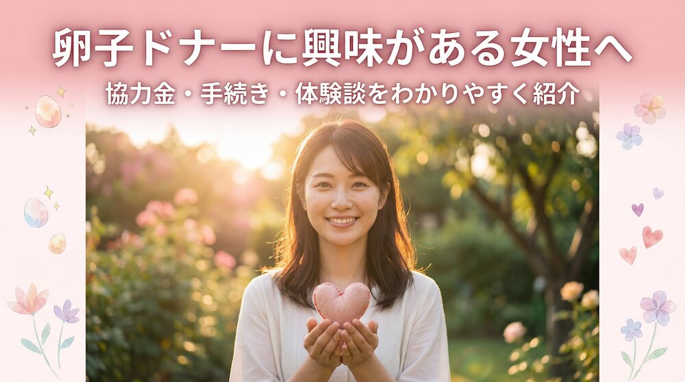 卵子ドナーに興味がある女性へ｜協力金・手続き・体験談をわかりやすく紹介
