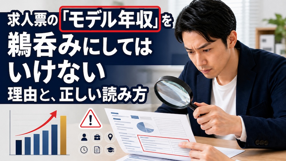 求人票の「モデル年収」を鵜呑みにしてはいけない理由と、正しい読み方