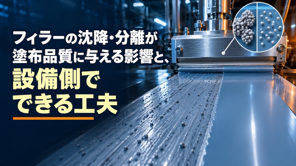 フィラーの沈降・分離が塗布品質に与える影響と、設備側でできる工夫